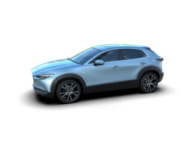 Araba arka planda izole. 3d oluşturma.