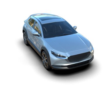 Mavi spor araba. 3 Boyutlu Hazırlama