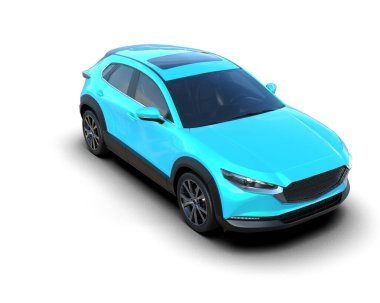 mavi modern araba - arka plan