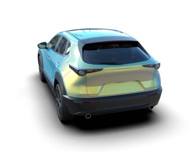 Araba arka planda izole. 3 Boyutlu Hazırlama