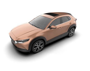 Stüdyoda daha az genel bir konsept arabanın 3 boyutlu çizimi