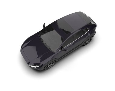 Siyah araba beyaz arkaplanda izole edildi