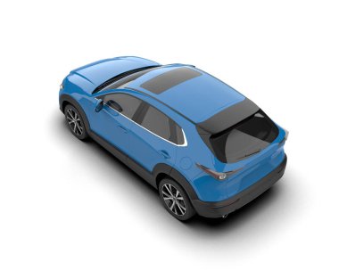 Beyaz arka planda izole edilmiş modern şehir - 3 boyutlu görüntüleme