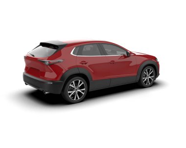 Beyaz arka planda modern bir cip. 3d oluşturma.