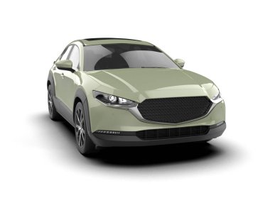 beyaz arkaplanda modern araba