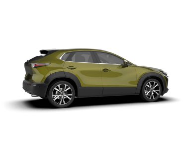 Beyaz arkaplandaki araba.