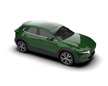 araba beyaz arkaplanda izole edildi