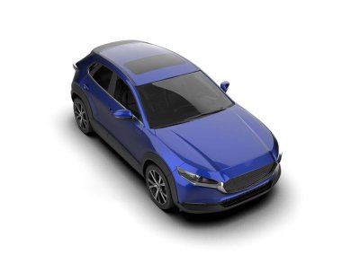 mavi modern lüks spor araba - yan görünüm