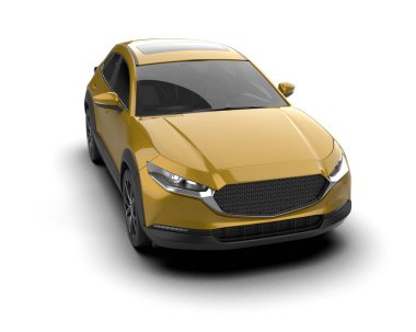 Modern lüks araba beyaz zemin üzerine