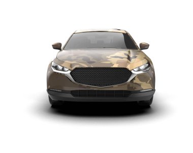 beyaz arka planda modern araba