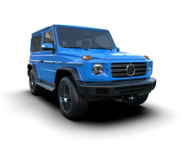 mavi spor araba - 3D render