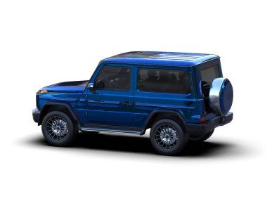 Beyaz arka planda SUV vagonu