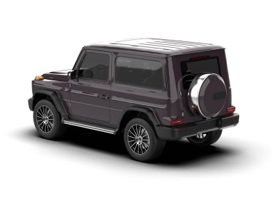 Gri arka planda modern kompakt araba