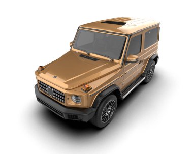 Bir markanın 3 boyutlu görüntülemesi - beyaz arkaplanda daha az SUv izole