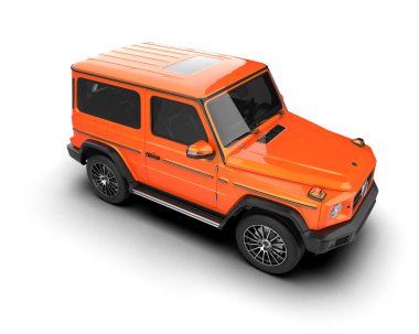 Modern kompakt SUV araba. 3d görüntüleme - resimleme