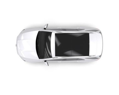 beyaz arka planda modern araba