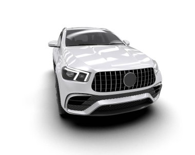 siyah spor araba - 3D illüstrasyon