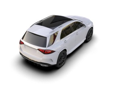 Modern spor araba. 3d illüstrasyon