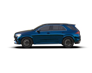 Beyaz arka planda modern lüks SUv