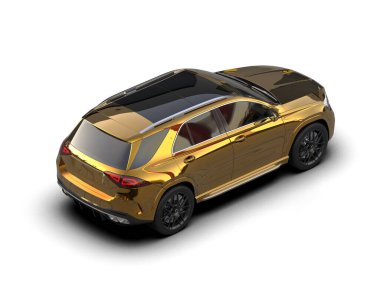 Araba - beyaz arkaplanda izole edilmiş