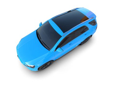 Mavi çatılı mavi oyuncak araba