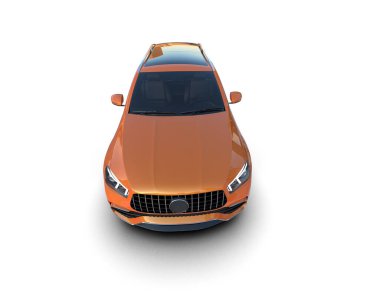 araba beyaz arkaplanda izole edildi