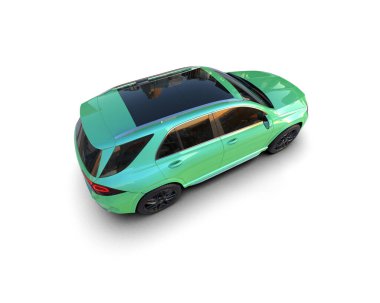 Araba beyaz zemin üzerine.