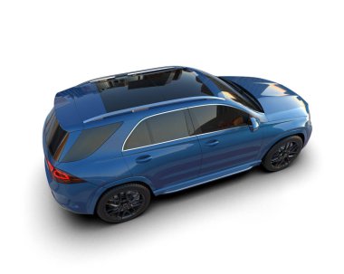 Beyaz arka planda araba premium sedan. 3d oluşturma