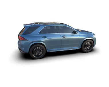 mavi lüks spor araba - arka manzara