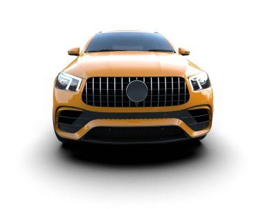 Lüks, sarı, modern bir araba.