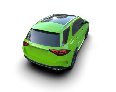 Araba arka planda izole. 3D görüntüleme - illüstrasyon