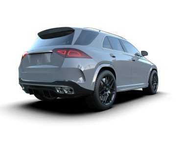 Modern lüks spor araba - arka plan - 3 boyutlu illüstrasyon