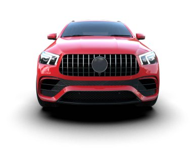 Beyaz bir arka plan üzerinde izole lüks araba