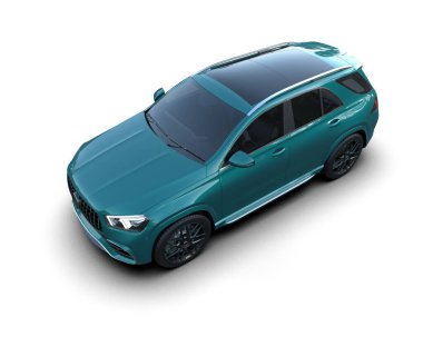 Araba arka planda izole. 3D görüntüleme - illüstrasyon