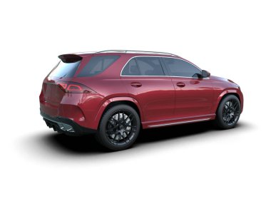 Beyaz arka planda bir araba cipi. 3 Boyutlu Hazırlama