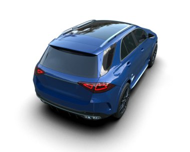 Bir SUV 'nin 3 boyutlu görüntüsü. 3d oluşturma