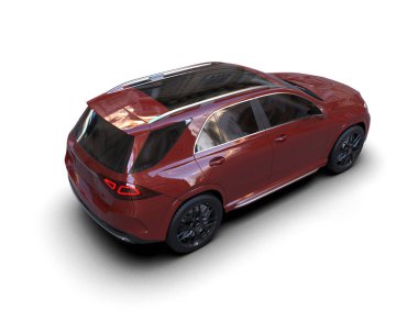 siyah lüks iş arabası izole edildi