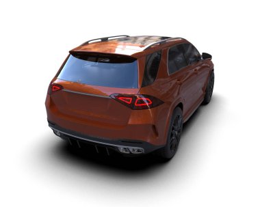 Siyah arka planda modern spor araba. 3 Boyutlu Hazırlama.