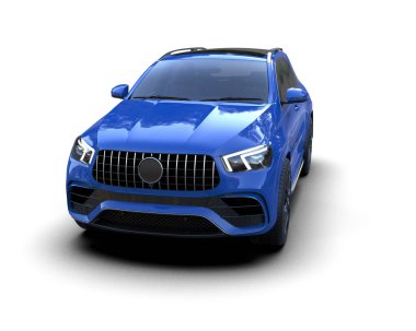 beyaz arkaplanda modern araba