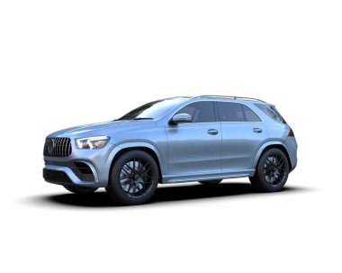 Lüks lüks araba beyaz arka planda izole edilmiş. 3d oluşturma.