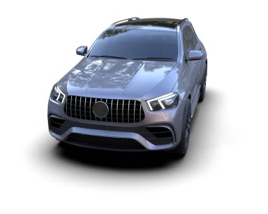 Siyah arka planda modern spor araba. 3d oluşturma