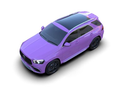 mor spor araba 3D görüntüleme