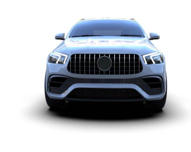 Arka planda lüks bir araba, 3 boyutlu illüstrasyon