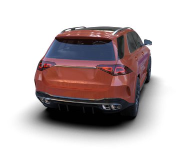 araba beyaz arkaplanda izole edildi