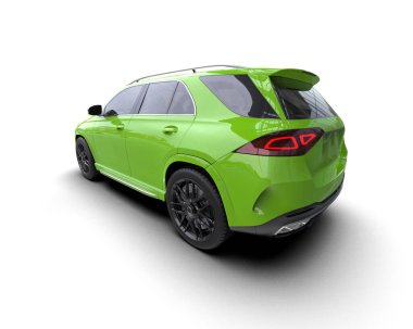 Yeşil, modern cip. 3d oluşturma.