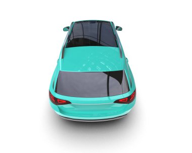 beyaz arka planda modern araba 3 boyutlu