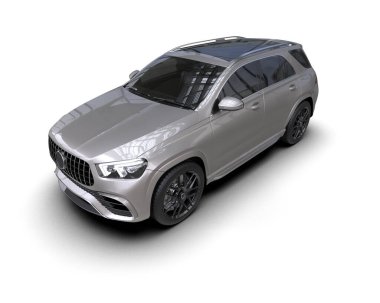 gümüş modern lüks araba