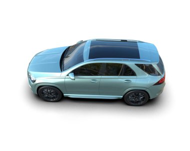 modern mavi şehir arabası - ön manzara