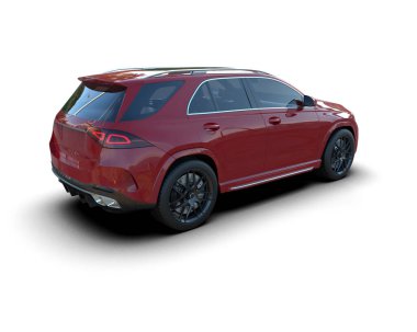 modern araba beyaz arka planda izole edildi. 3 boyutlu görüntüleme