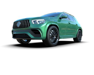 yeşil modern SUV arabası